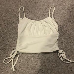 white shein tank top with ties